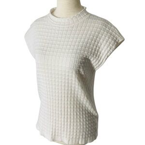 TRUTH by REPUBLIC Mock Neck Short Sleeve Waffle Sweater